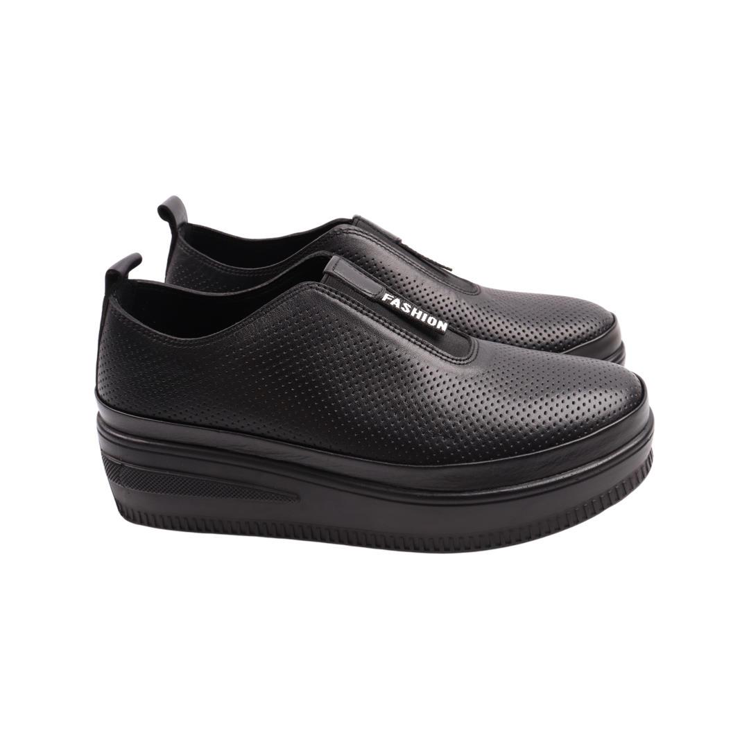 Туфли женские Guero из кожи р. 38 Черный (449-22LTCP)