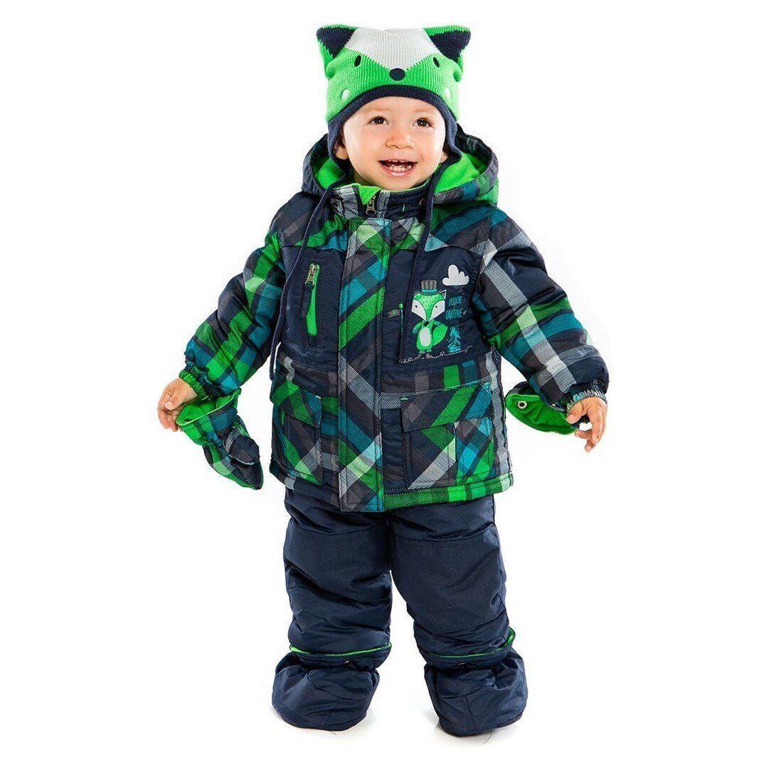 Детский зимний комплект для мальчика Peluche&Tartine F16M03BG 88-94 см Темно-синий/Зеленый (F16M03BG-Palenavy-24m) - фото 4 Детский зимний комплект для мальчика Peluche&Tartine F16M03BG 88-94 см Темно-синий/Зеленый (F16M03BG-Palenavy-24m) - фото 4