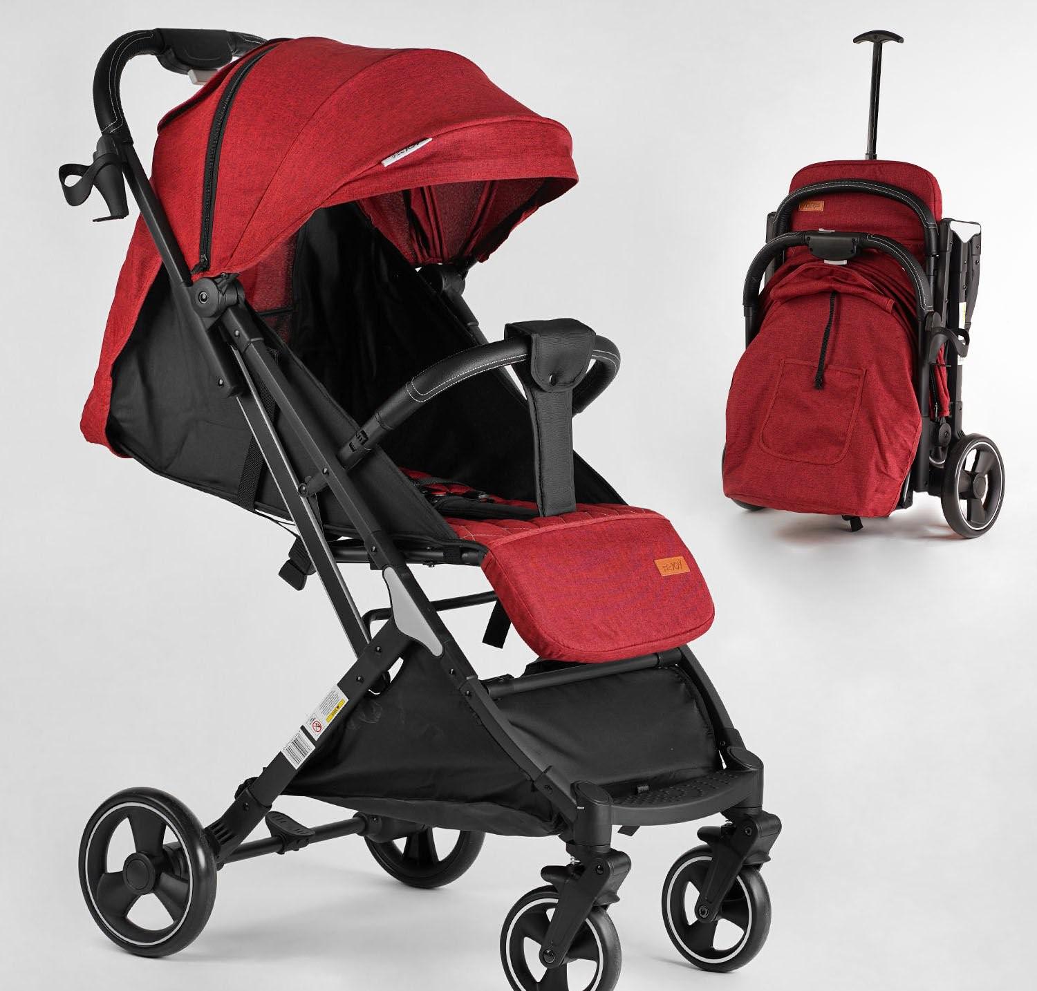 Коляска прогулянкова Joy Comfort L-52304 зі сталевою рамою/футкавером/підсклянником (23868021) - фото 6