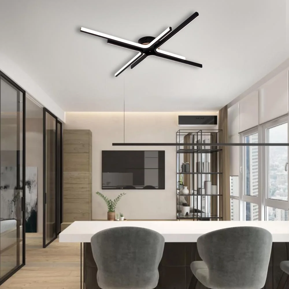 Люстра светодиодная ESLLSE ESTA с пультом 70 Вт 4L 770x60 мм (10586) - фото 6