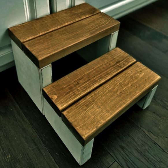 Скамейка-ступенька из дерева Калдария Шебби/Мускат (ССТ-00372107)