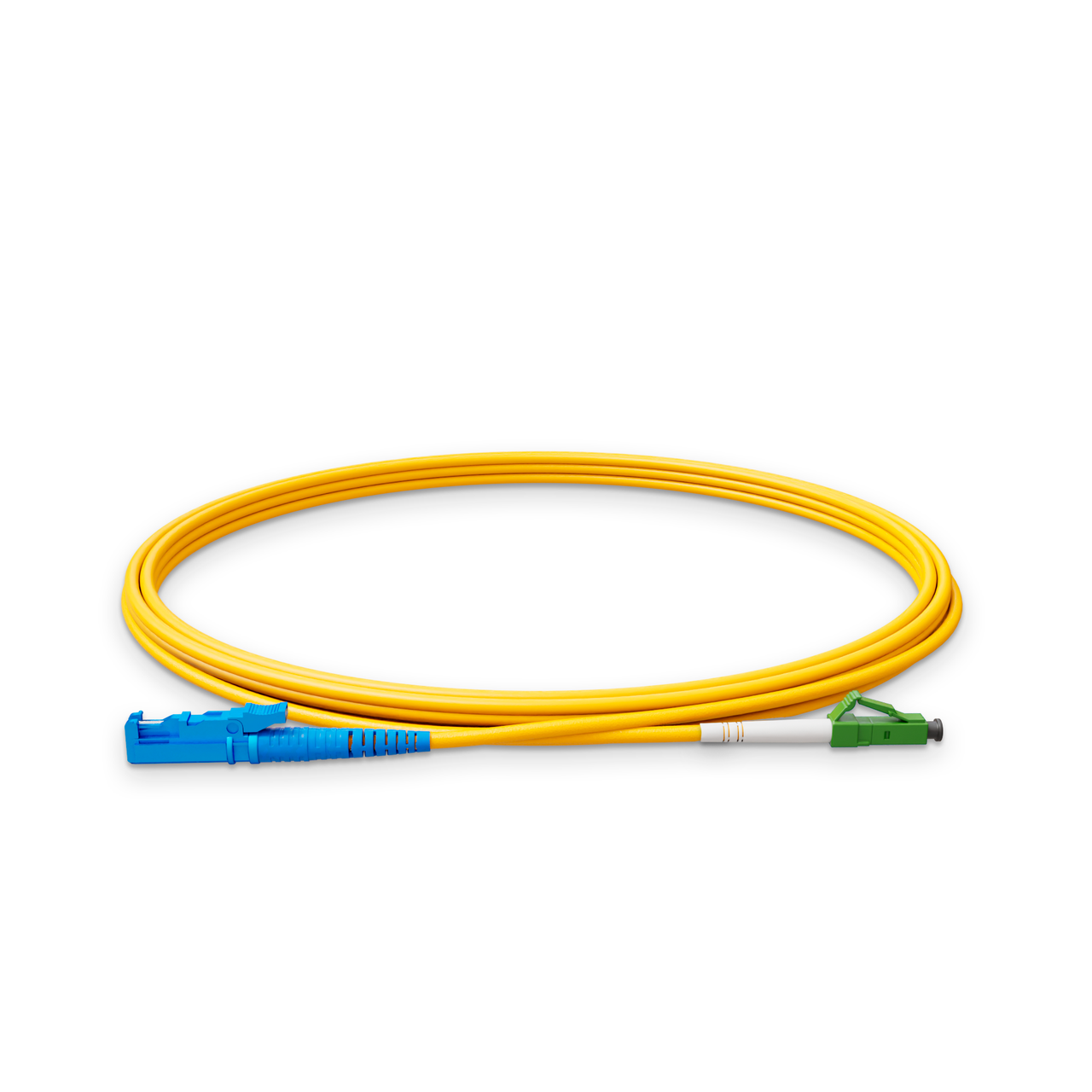 Патч-корд оптический NanoConnect E2000/UPC-LC/APC LSZH Singlemode G.657.A2 SM Flex Simplex 2 мм 5 м Желтый (2394805744)