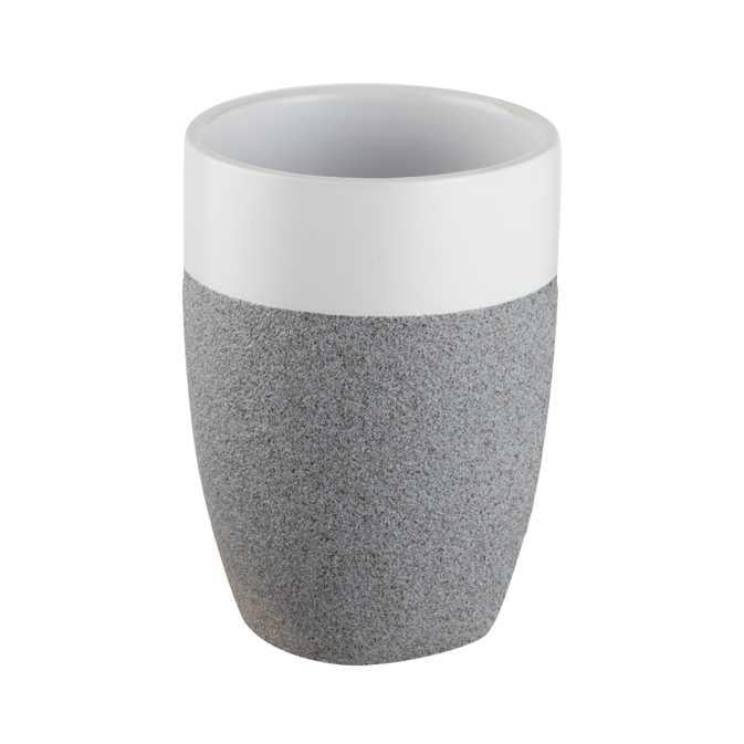Стакан для зубних щіток Bisk STONE кераміка 10х6,5 см Сірий (06311)