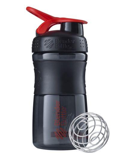 Шейкер спортивный Blender Bottle SportMixer Flip 590 ml Black/Red (18067445) - фото 1