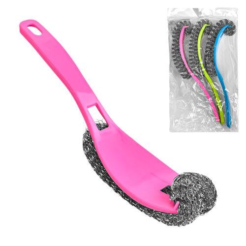 Щітка-мочалка для посуду з ручкою 3 шт. (31442) - фото 2