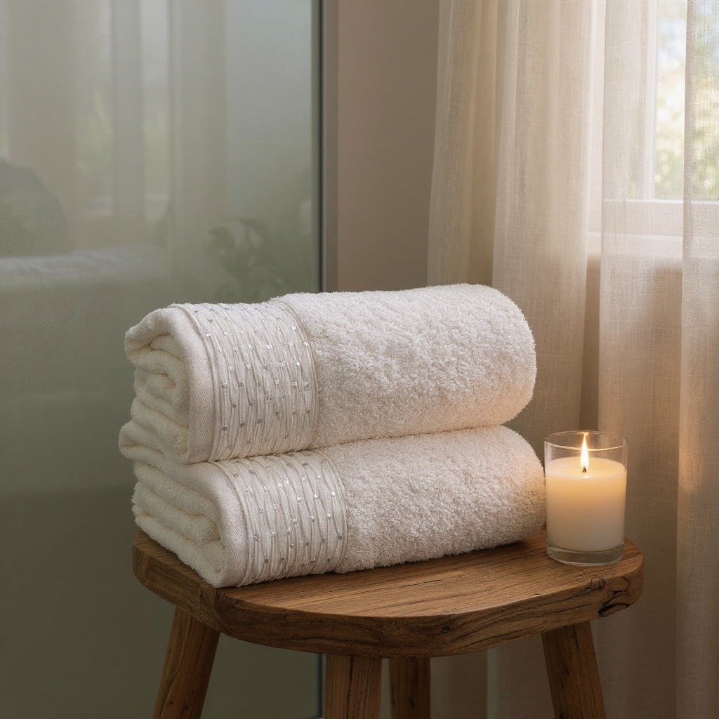 Набір рушників банне та для обличчя 70х40 см/50х90 см 2 шт. Білий (mame2v1nokta-beyaz) - фото 2 Набір рушників банне та для обличчя 70х40 см/50х90 см 2 шт. Білий (mame2v1nokta-beyaz) - фото 2