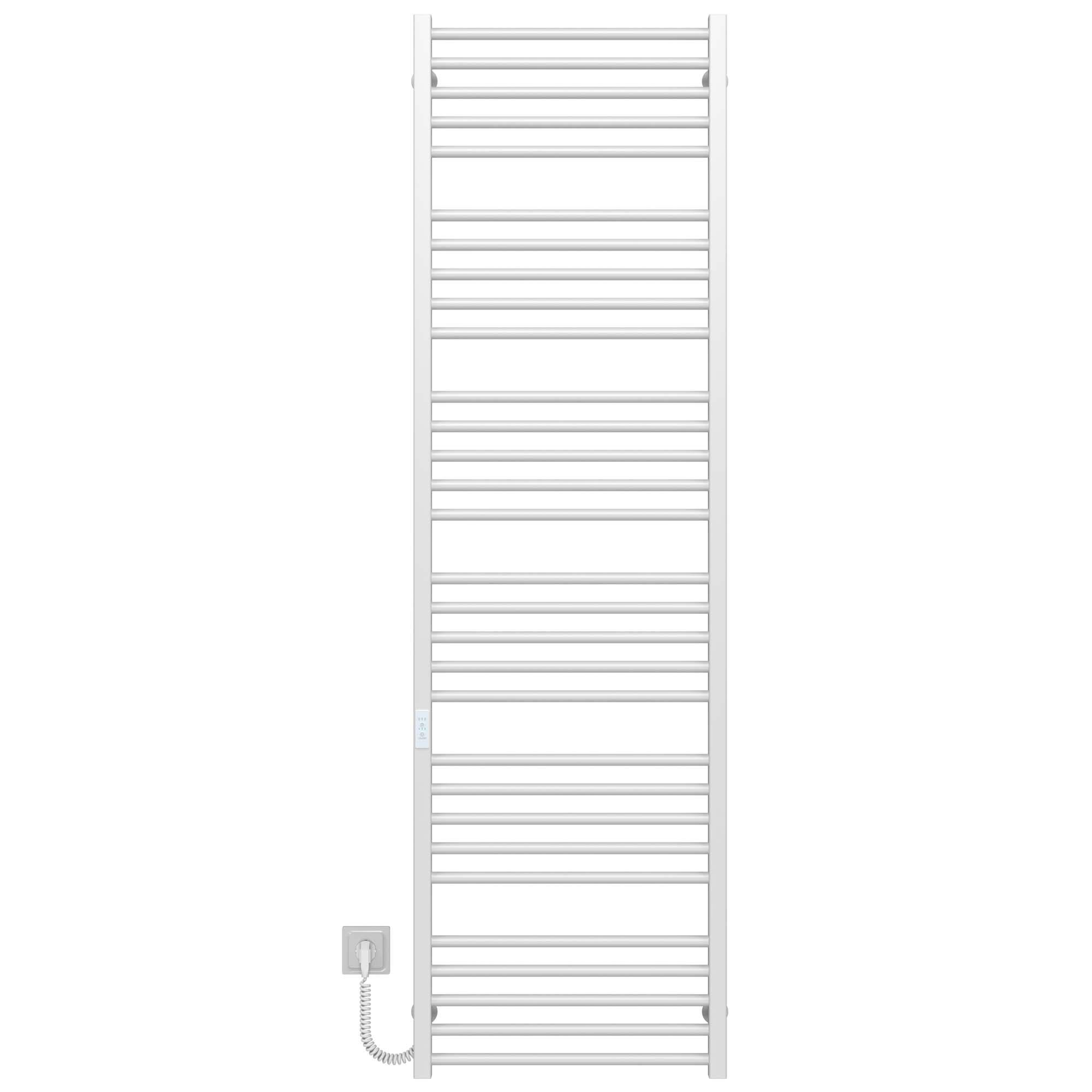 Полотенцесушитель электрический Deffi Lima П30 WD04 левое подключение нержавеющая сталь 600х1800 мм Белый (A.LI.180.60.30.EWL4)