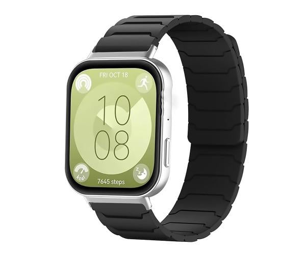 Ремешок Silicone Magnetic для смарт-часов Amazfit Active/Active 2 20 мм Черный