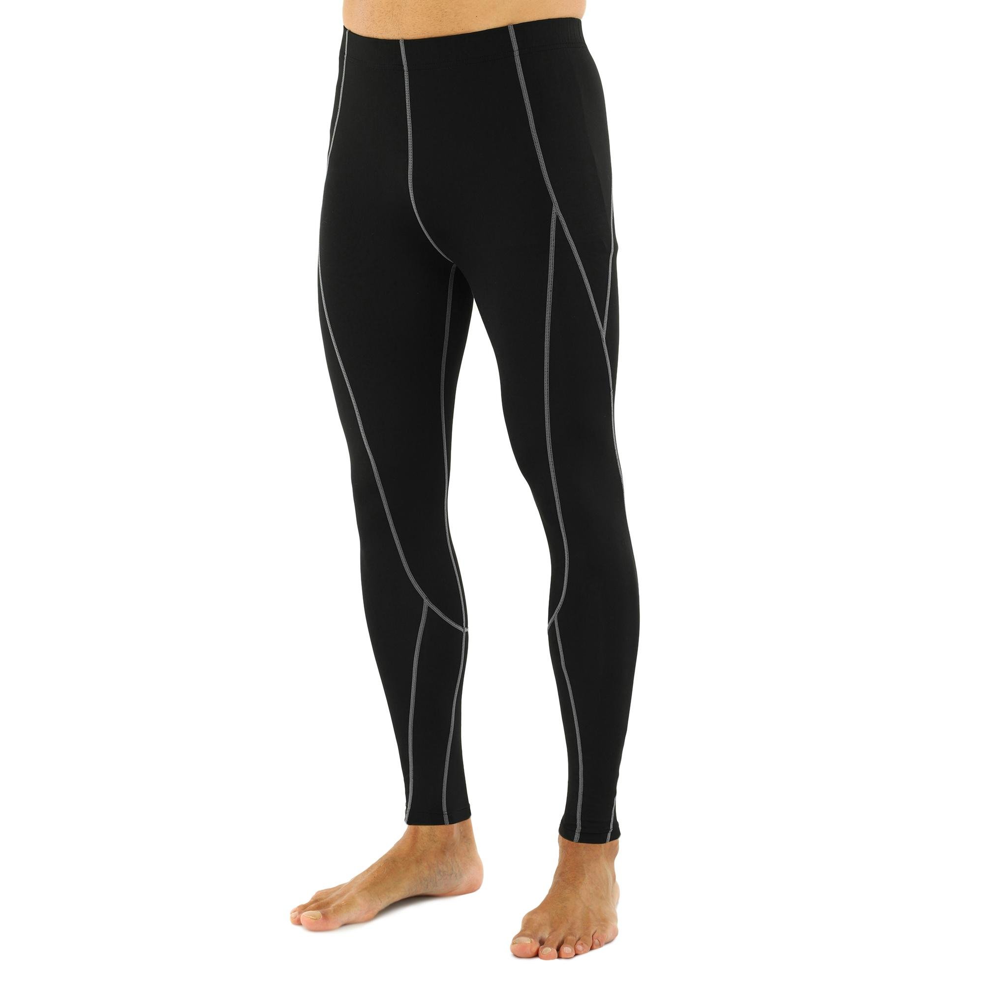 Компресійні штани легінси тайтси LIDONG J02K 2XL Чорний/Сірий