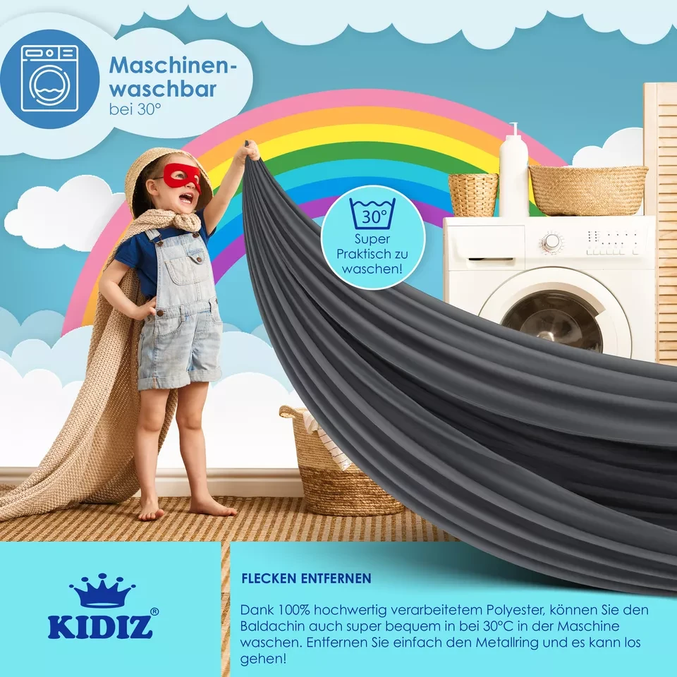 Балдахин полиэстер KIDIZ 270 см Антрацит (4255598301336-copy) - фото 5 Балдахин полиэстер KIDIZ 270 см Антрацит (4255598301336-copy) - фото 5