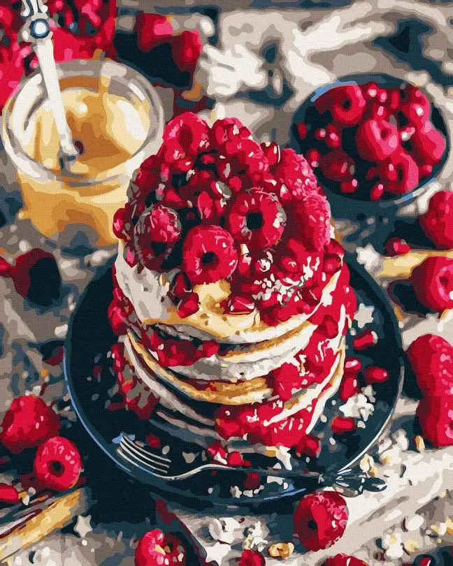 Картина по номерам Brushme Малиновый десерт 40x50 см (BRM35160) Картина по номерам Brushme Малиновый десерт 40x50 см (BRM35160)