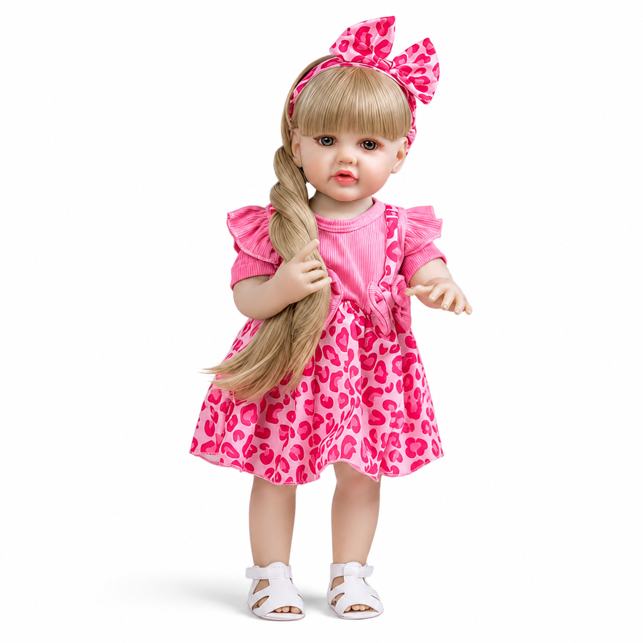 Кукла реалистичная Doll Reborn Baby 55 см полностью виниловая (К0100324)