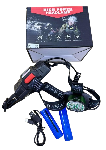 Фонарь налобный аккумуляторный PL-133 2T6 2x18650 (30151146ER)