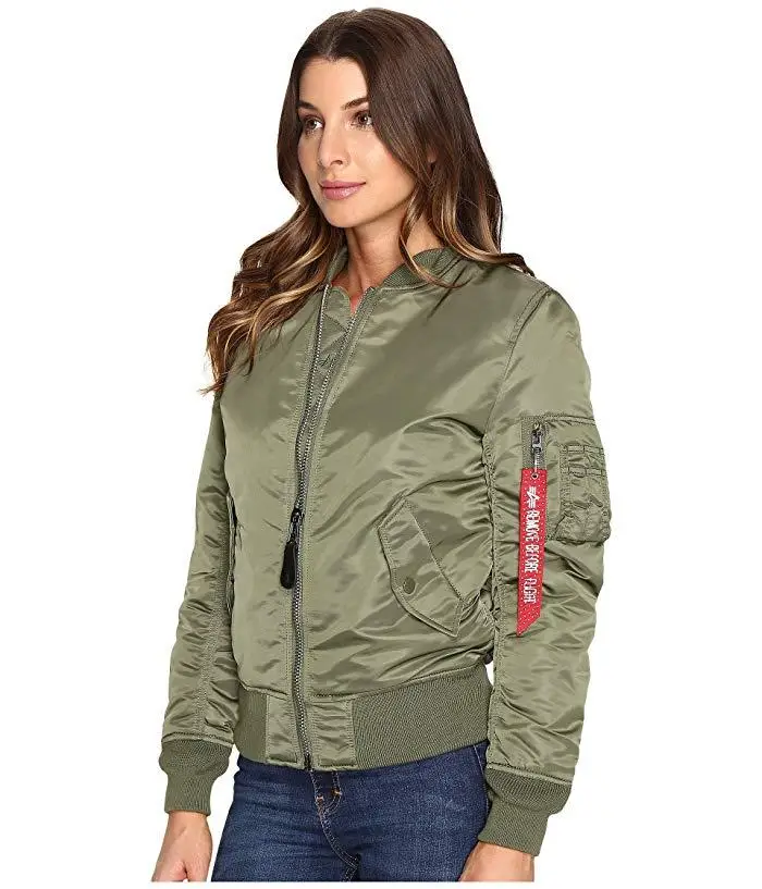 Бомбер Alpha Industries MA-1 W Flight Jacket XL Olive (WJM44500C1OXL) - фото 3