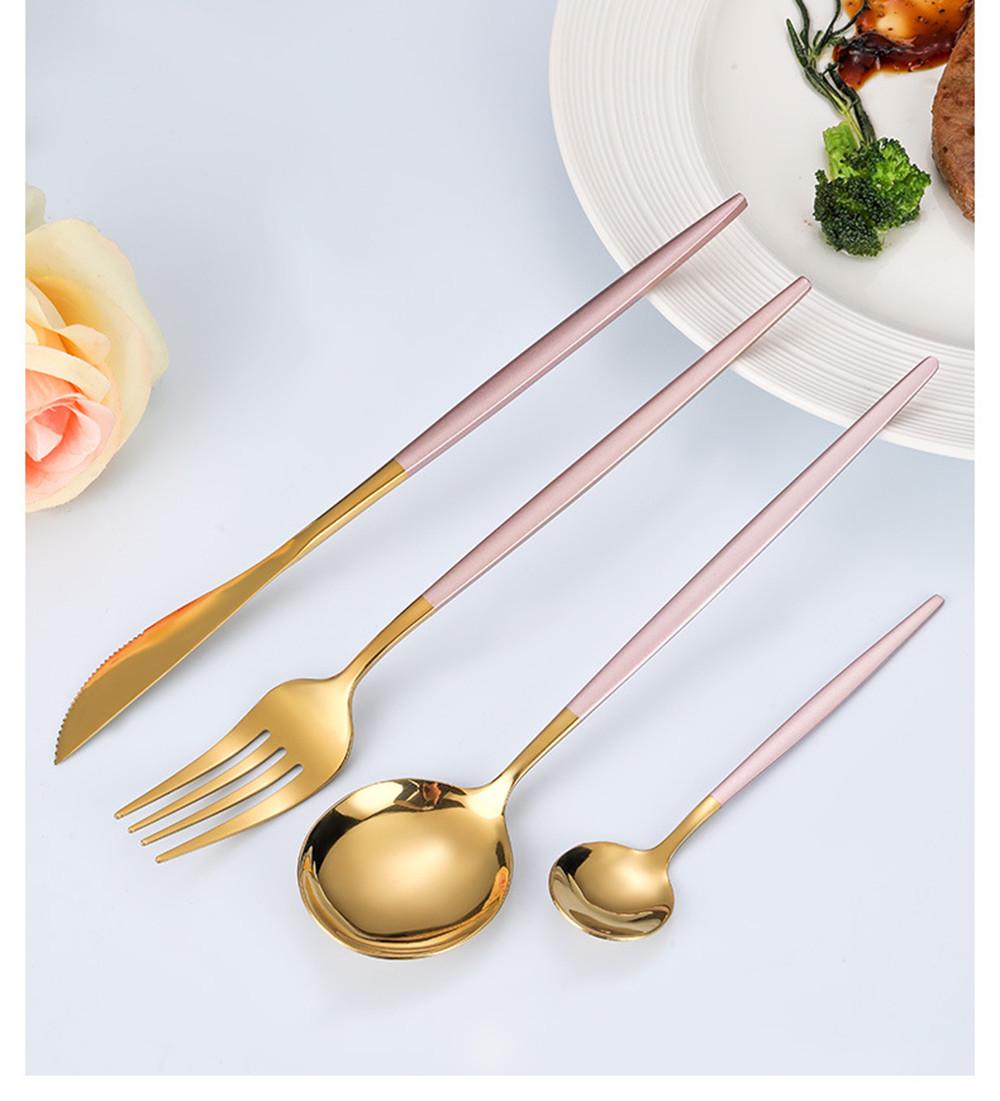 Набор столовых приборов Kitchen на 6 персон Розовый (1496764818) - фото 7 Набор столовых приборов Kitchen на 6 персон Розовый (1496764818) - фото 7