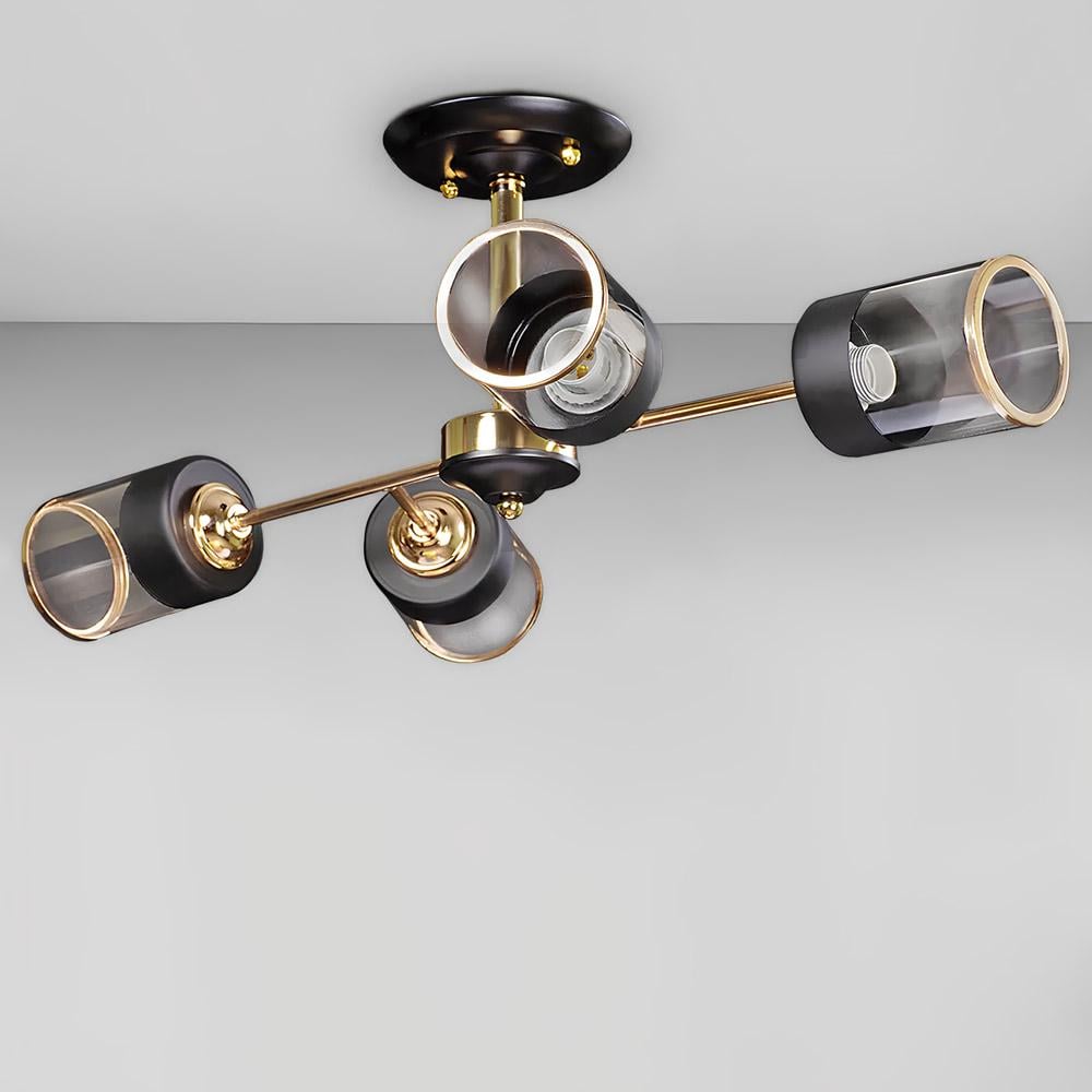 Люстра стельова Light House SN-20271-4 FGD 670х440х220 мм Чорний/Золотий