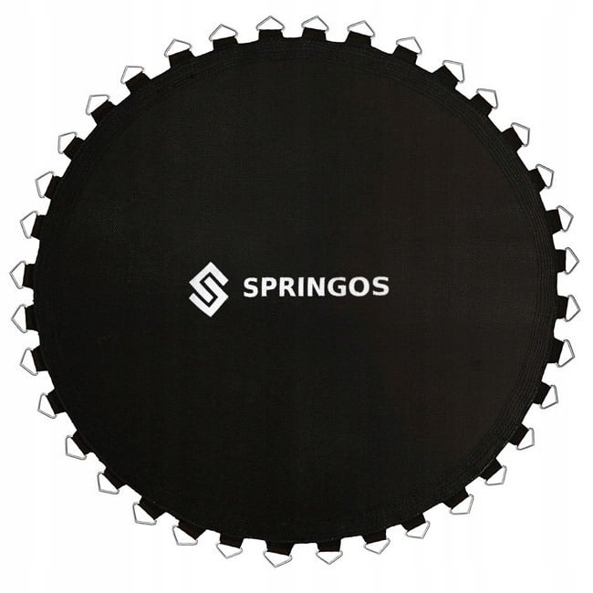 Прыжковое полотно Springos 12FT для батута 366 см на 72 пружины Black