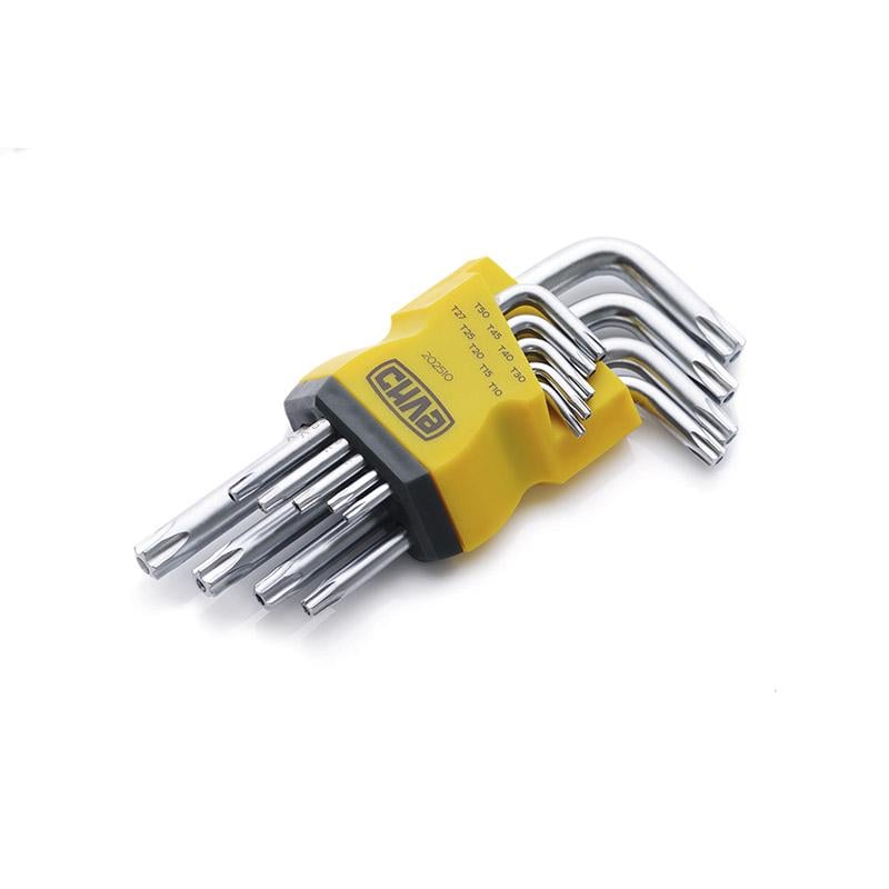 Набір торцевих ключів Сила Torx коротких CrV T10/T15/T20/T25/T27/T30/T40/T45/T50 9 шт. (202510)