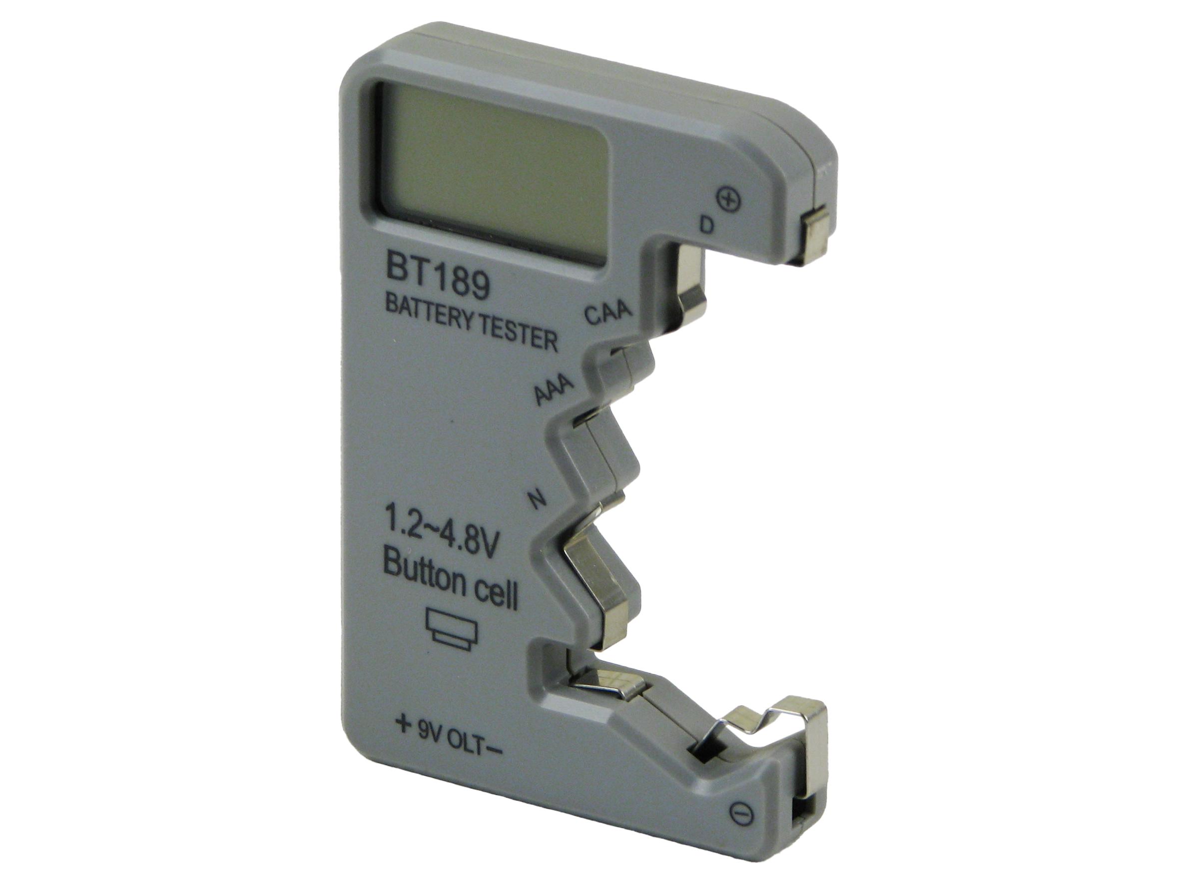 Цифровой тестер батареек LCD-BT189 Серый - фото 2