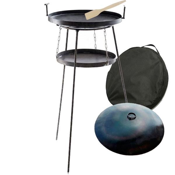 Сковорода туристична Kospa з підставкою для дров та чохлом 30 см (201) - фото 1 Сковорода туристична Kospa з підставкою для дров та чохлом 30 см (201) - фото 1