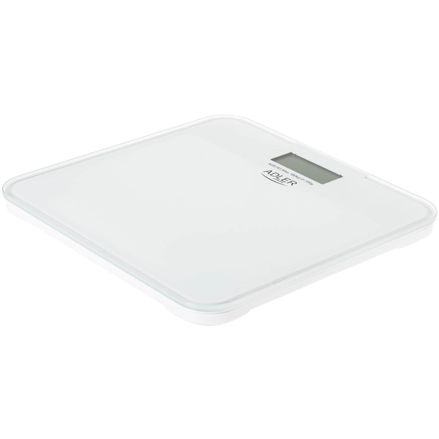 Ваги підлогові електронні Adler AD 8183 до 180 кг 2хАААА автовимкнення/синє підсвічування White (AD8183) - фото 5 Ваги підлогові електронні Adler AD 8183 до 180 кг 2хАААА автовимкнення/синє підсвічування White (AD8183) - фото 5