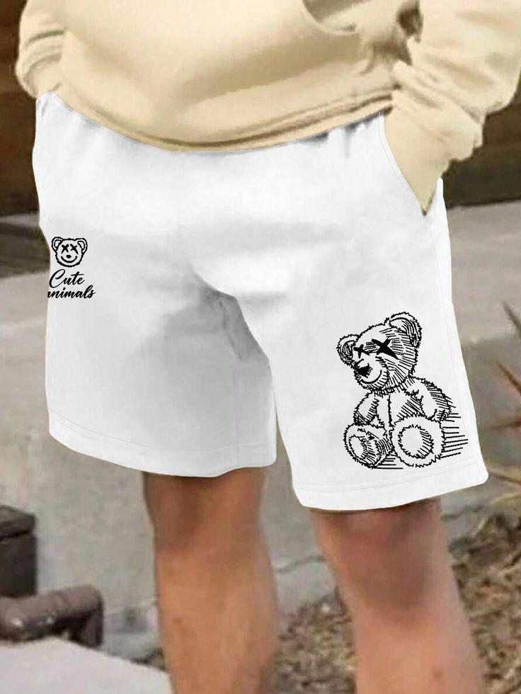 Шорти 67-016 з ДТФ-друком S Білий (31503)