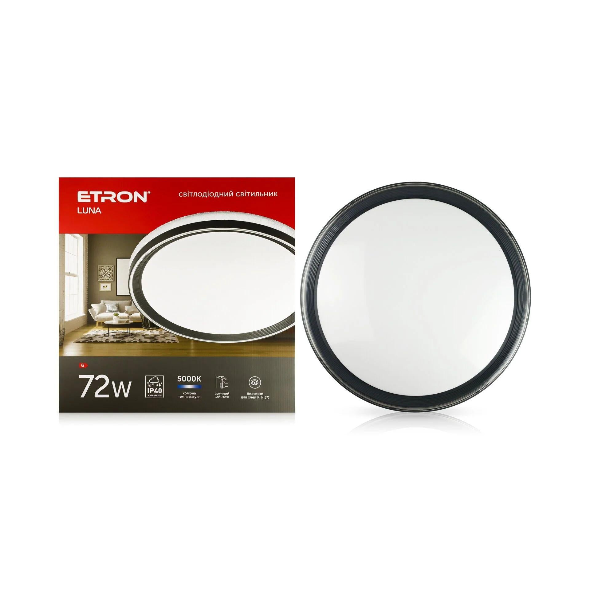 Светильник светодиодный ETRON Luna 1-ESP-1999 72W 5000K IP20 Crystal (34169657)