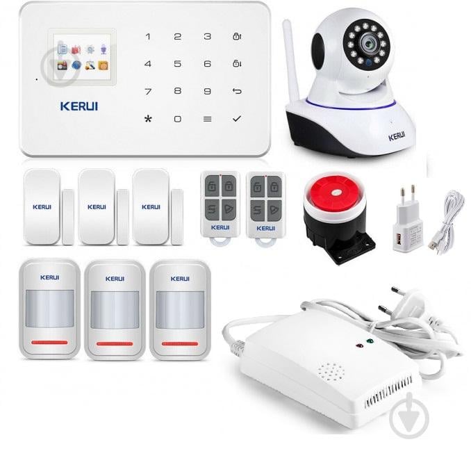 Беспроводная GSM сигнализация Kerui G18 + WI-FI IP камера для 3-х комнатной квартиры (UDUFD899DFDFDFD)
