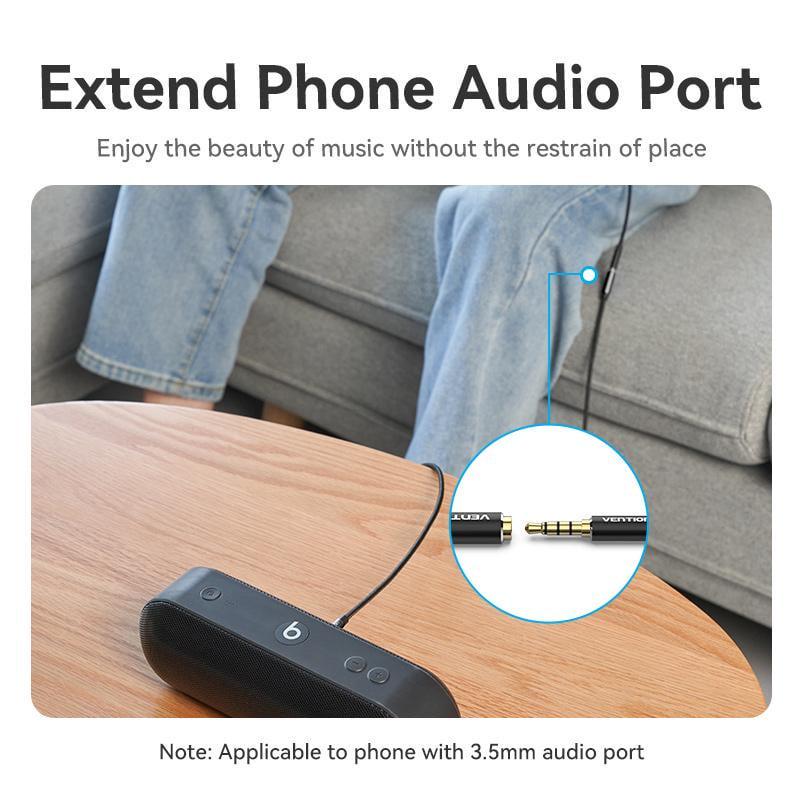 Кабель Vention 3.5мм minijack-3.5мм minijack стерео AUX 4-пиновый TRRS 1,5м Черный (BHCBG) - фото 8 Кабель Vention 3.5мм minijack-3.5мм minijack стерео AUX 4-пиновый TRRS 1,5м Черный (BHCBG) - фото 8