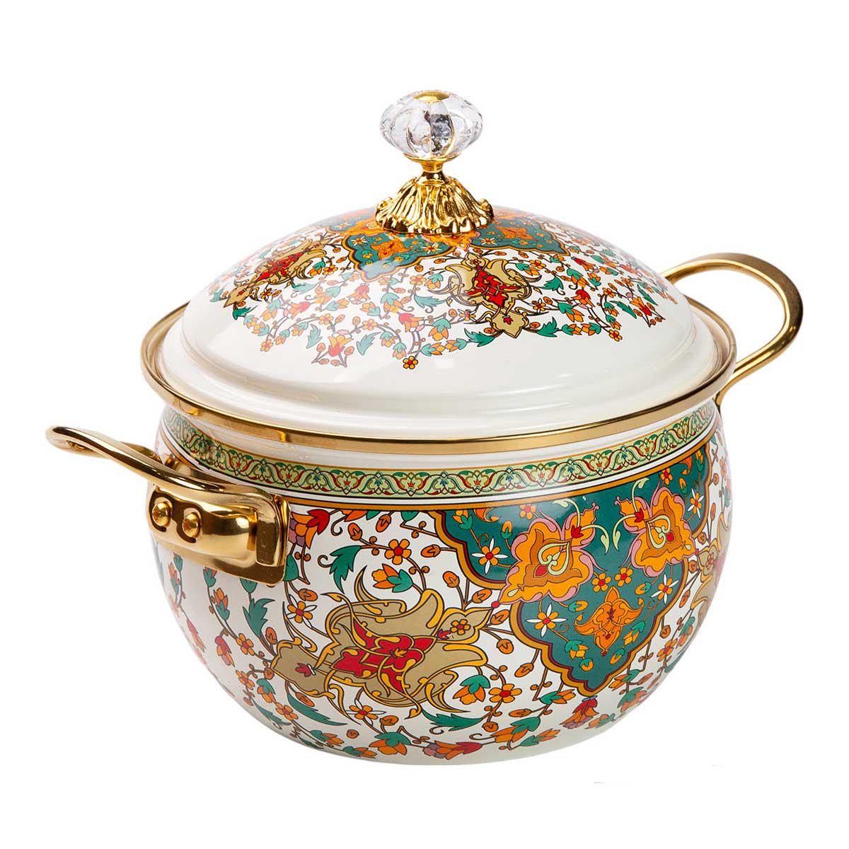 Кастрюля эмалированная в восточном стиле для электрических/газовых плит 3 л (HP-2-114) Кастрюля эмалированная в восточном стиле для электрических/газовых плит 3 л (HP-2-114)