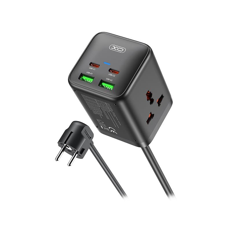 Сетевое зарядное устройство XO WL24 Fast Charging Desktop Charger Array Plug 65W Черный (XO-WL24)
