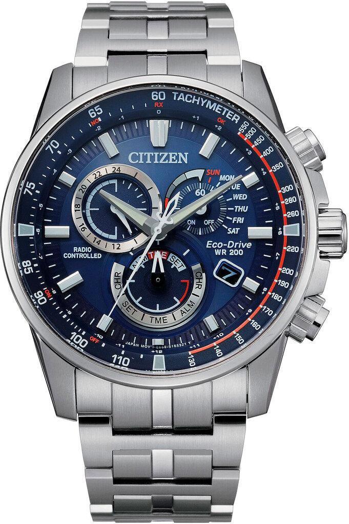 Наручний годинник чоловічий Citizen CB5880-54L із сапфіровим склом/сталевим корпусом/синім циферблатом та водозахистом 200 м