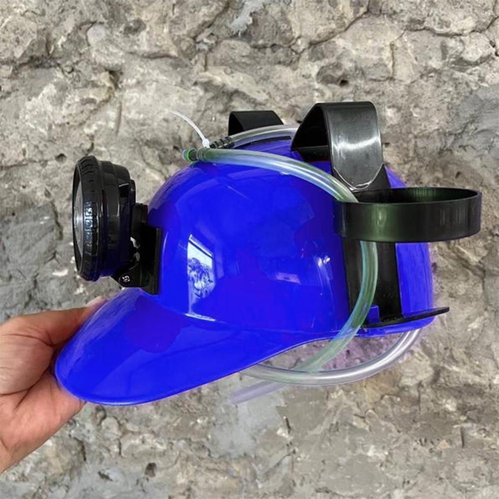 Шлем для пива и напитков с фонариком Синий - фото 4 Шлем для пива и напитков с фонариком Синий - фото 4