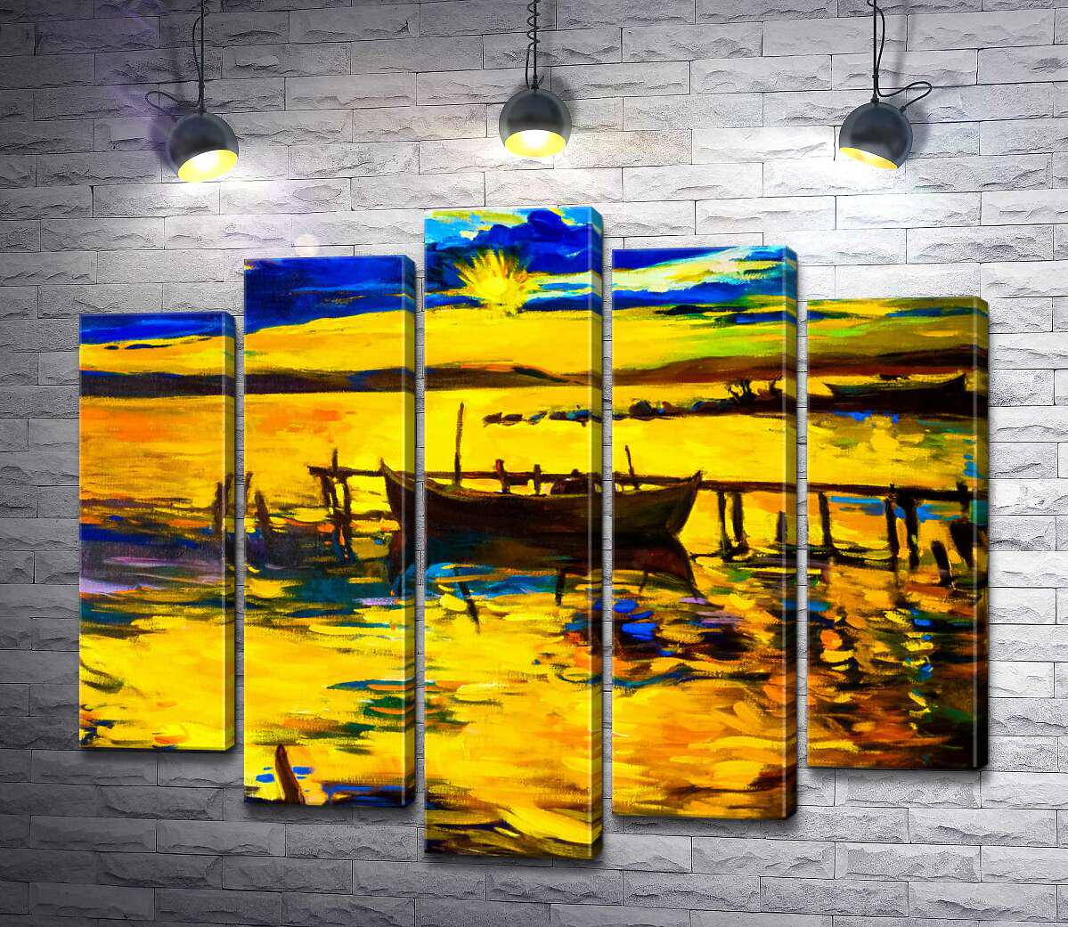 ᐉ Модульная картина ArtPoster Лучи вечернего солнца заливают золотом ...