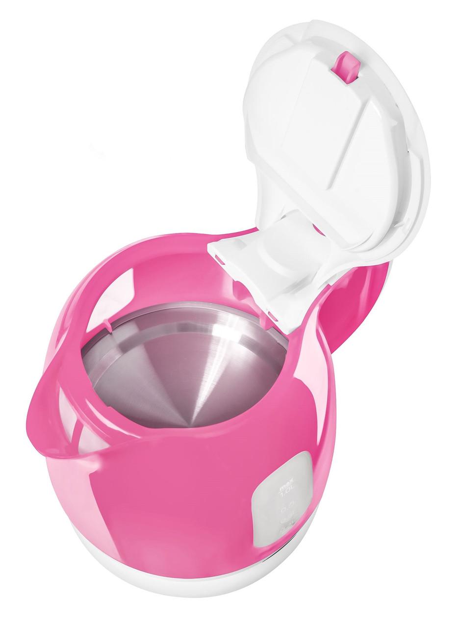 Электрочайник пластиковый дисковый Sencor SWK 1018RS 1 л Розовый/Белый - фото 5