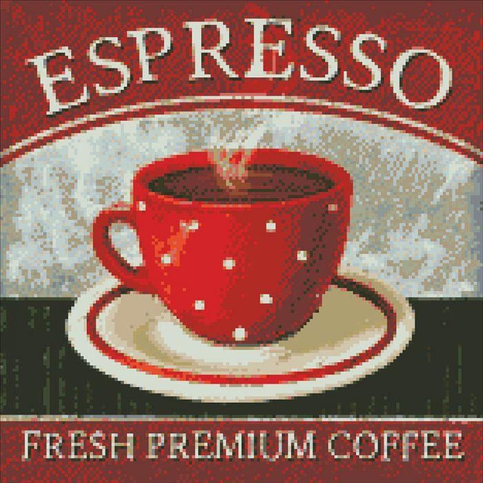 Алмазная мозаика Премиум кофе 40х40 см (AM6021)