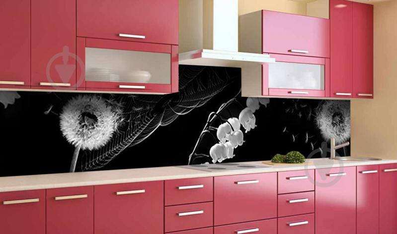 Наклейка виниловая кухонный фартук  Zatarga  "Одуванчик Ландыш"  650х2500 мм