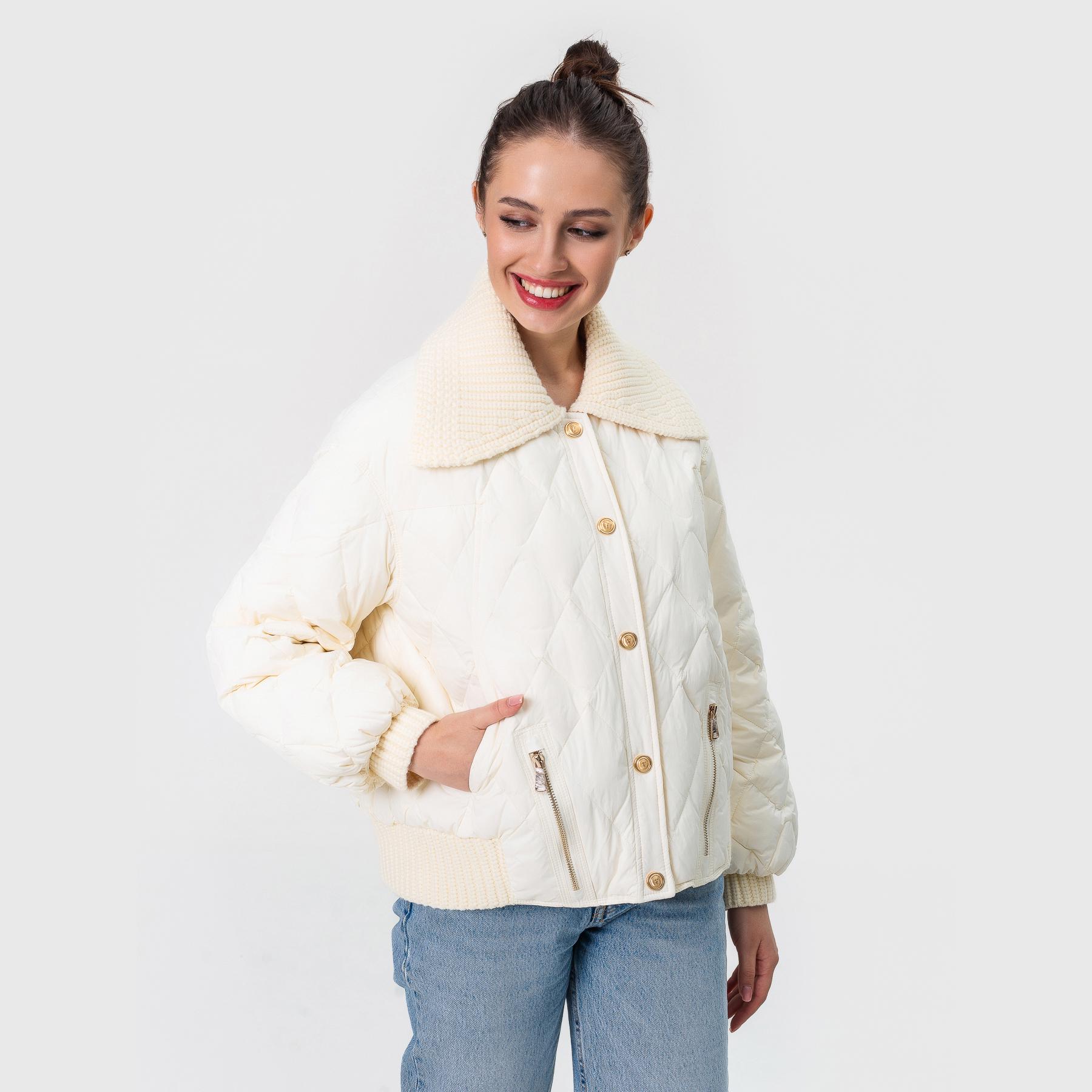 Куртка легкая пуховая Viva-Wear M Молочный (88095)