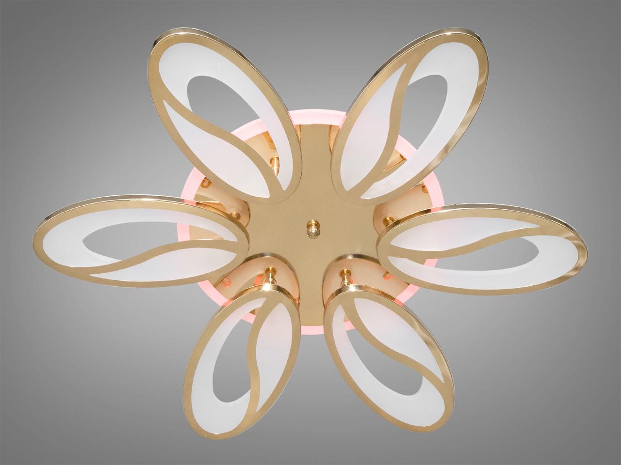 Люстра LED в стиле модерн 8090-6G-LS 105W на 14 м2 Золотой (1984255045) - фото 2 Люстра LED в стиле модерн 8090-6G-LS 105W на 14 м2 Золотой (1984255045) - фото 2