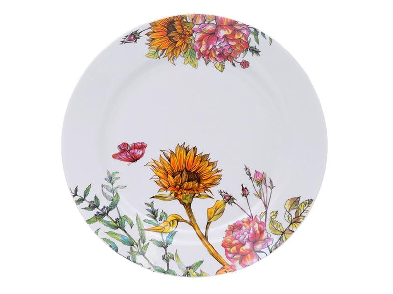 Тарелка фарфоровая Light House Подсолнух 20 см Белый (358-953)