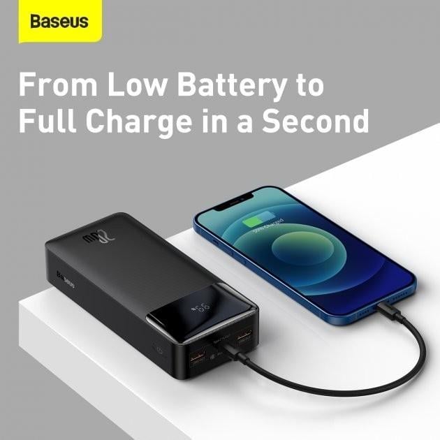 Батарея портативная Baseus Bipow 30000 mAh 20 W Black (PPDML-N01) - фото 10