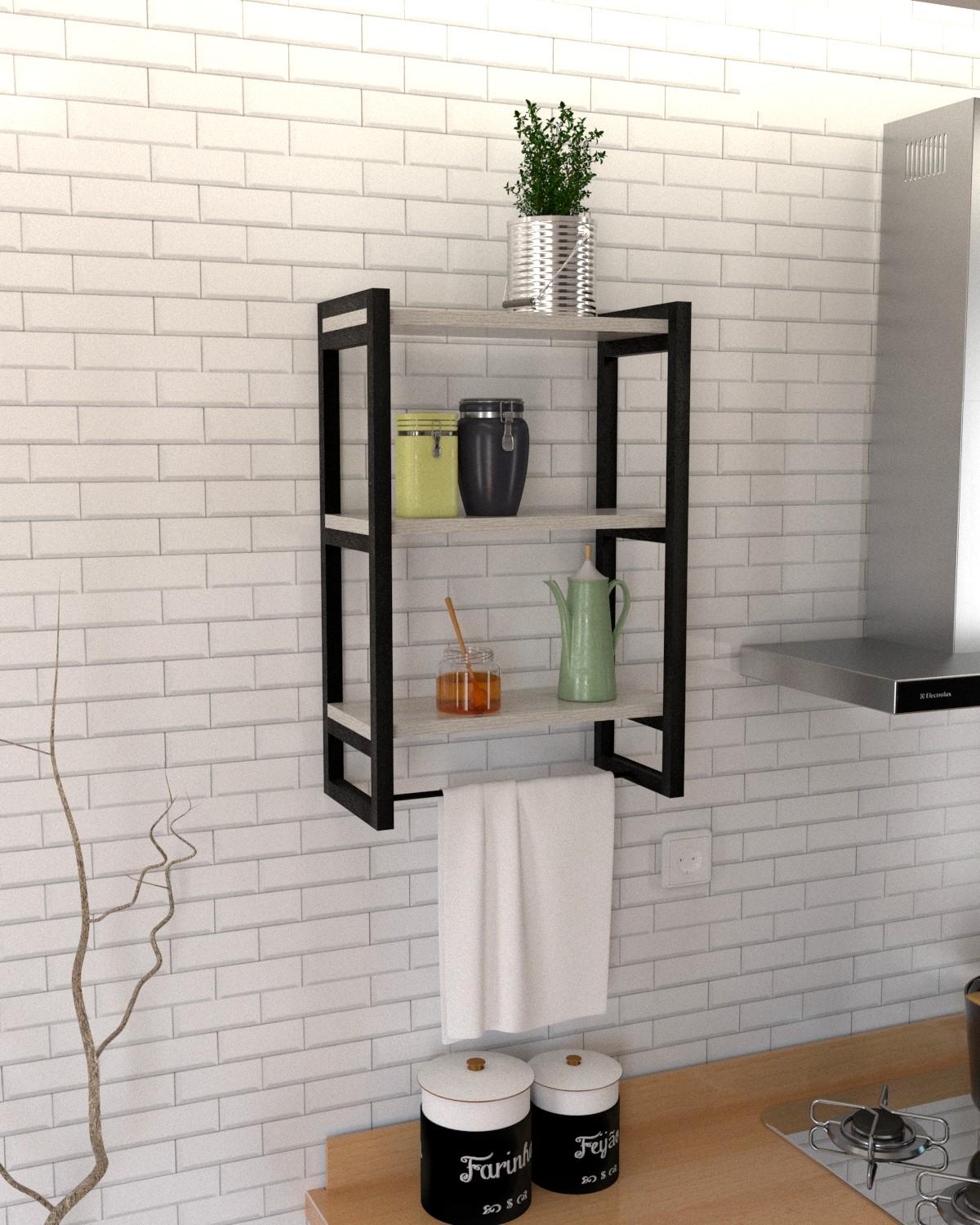 Настінна кухонна полиця в стилі лофт EcoLoft Ріалі DSP-1298-2 Дуб Кортона (DSP-1298-2)