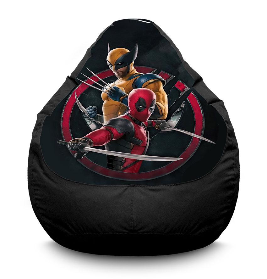 Кресло-мешок iPuff Deadpool and Wolverine Weapon оксфорд XXXL 100х135 см Черный (113935-2) Кресло-мешок iPuff Deadpool and Wolverine Weapon оксфорд XXXL 100х135 см Черный (113935-2)