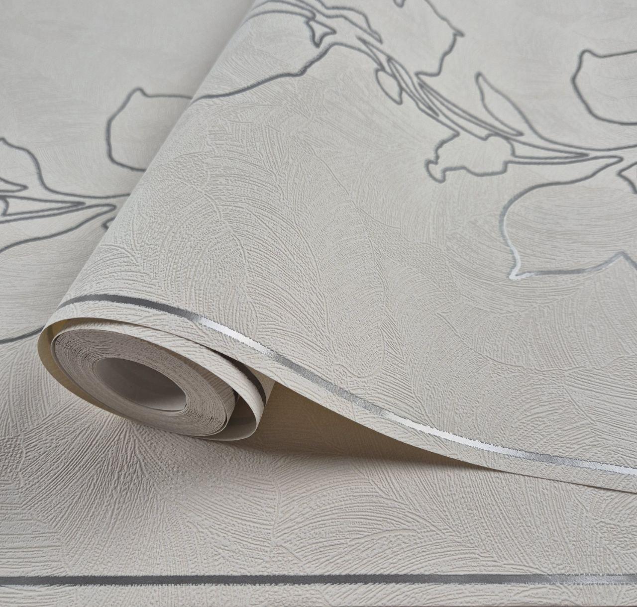 Шпалери вінілові Marburg на флізеліні 57947 0,53х10,05 м Молочний з сірим (29823989) - фото 1 Шпалери вінілові Marburg на флізеліні 57947 0,53х10,05 м Молочний з сірим (29823989) - фото 1