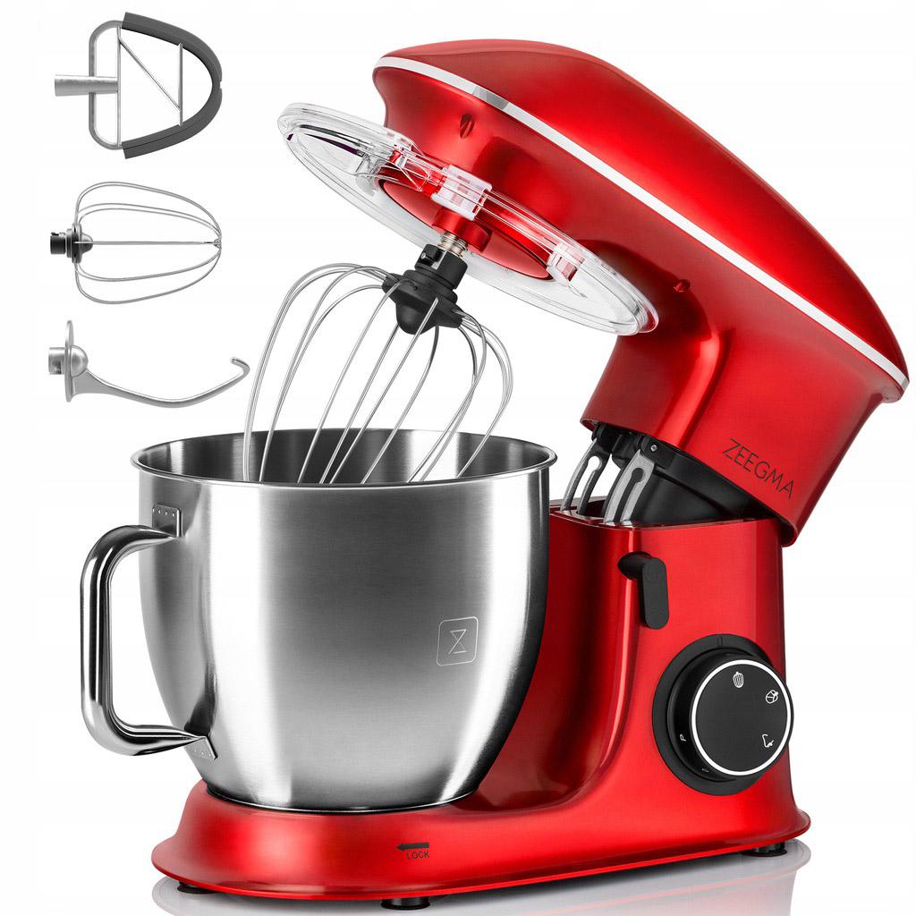 Тестомес-миксер планетарный Zeegma Planeet Chef 2200 Вт Red (17927)