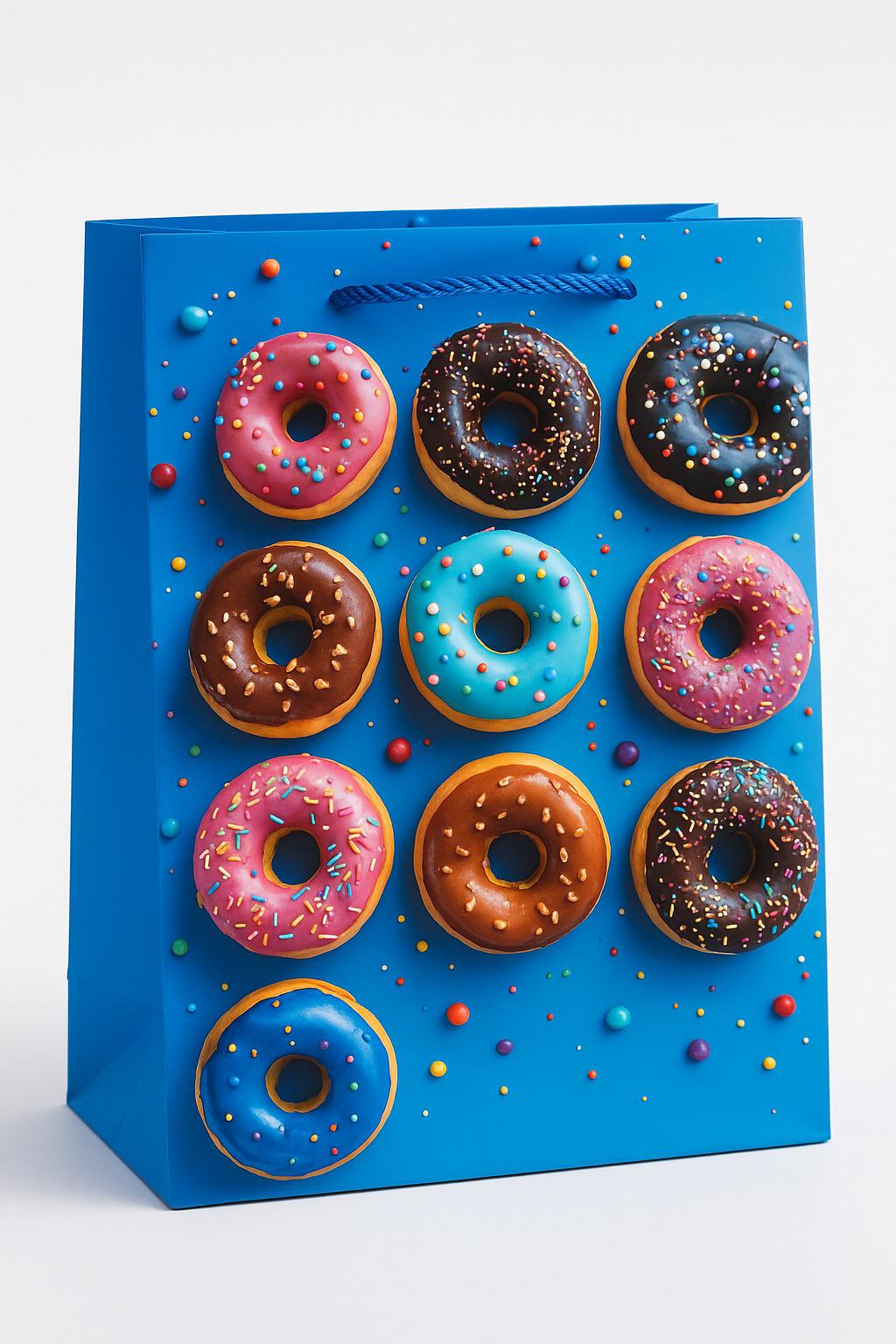 Пакет подарочный бумажный Donuts M 26х32х10 см (R34779-M)