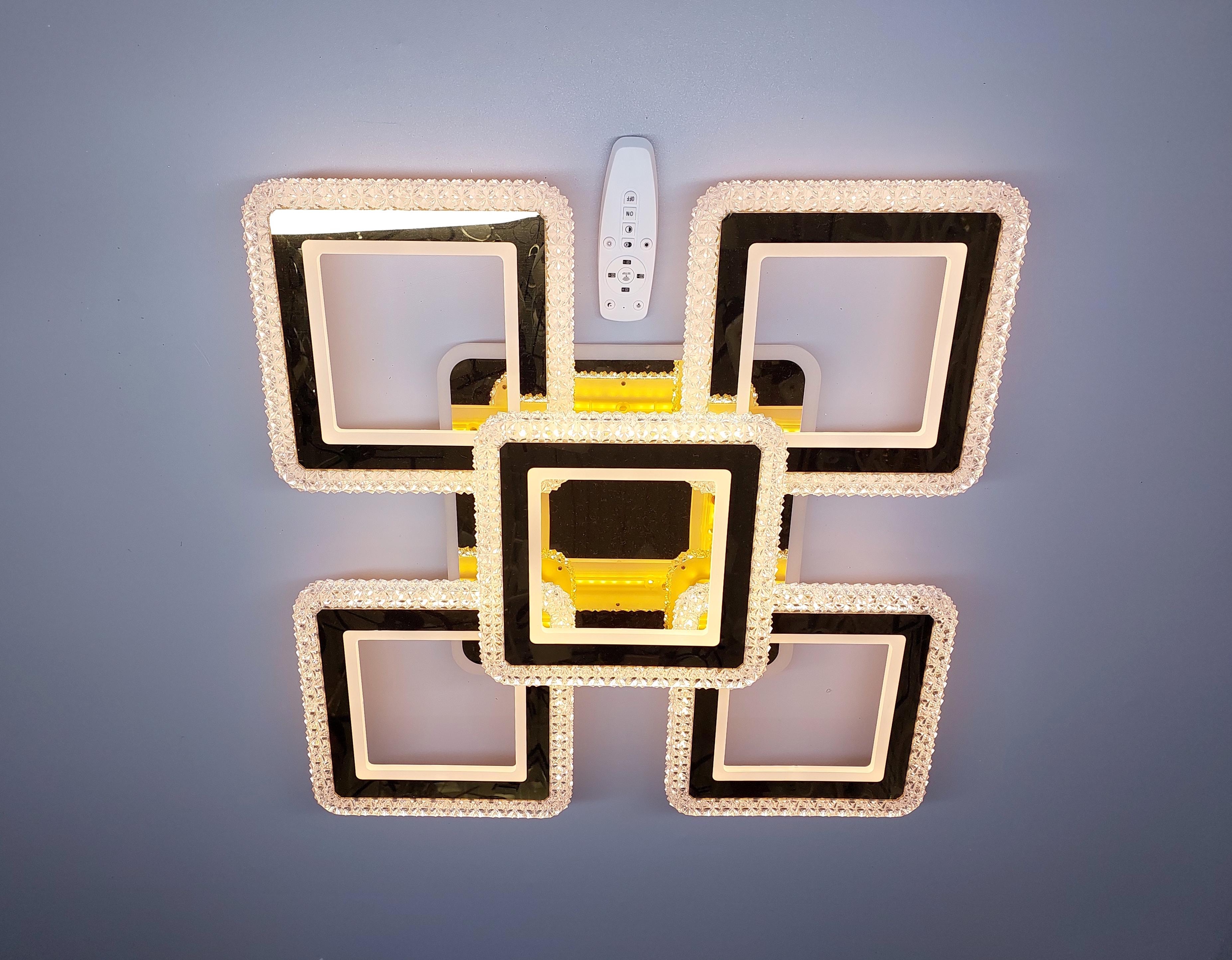 Люстра світлодіодна 82/5 GD+RGB з підсвіткою 250/36W Золотий (18205062) - фото 2 Люстра світлодіодна 82/5 GD+RGB з підсвіткою 250/36W Золотий (18205062) - фото 2