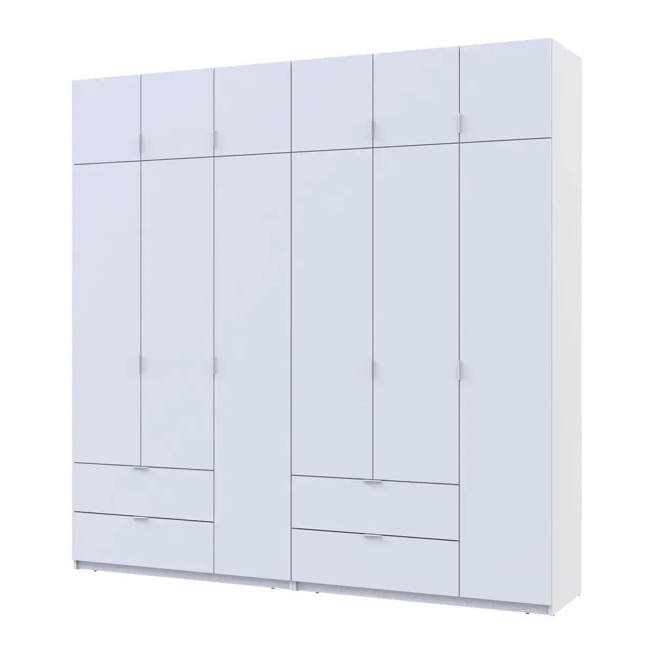 Шкаф распашный 3/3 Doros Лукас 240х50х240 см Белый (26851950)