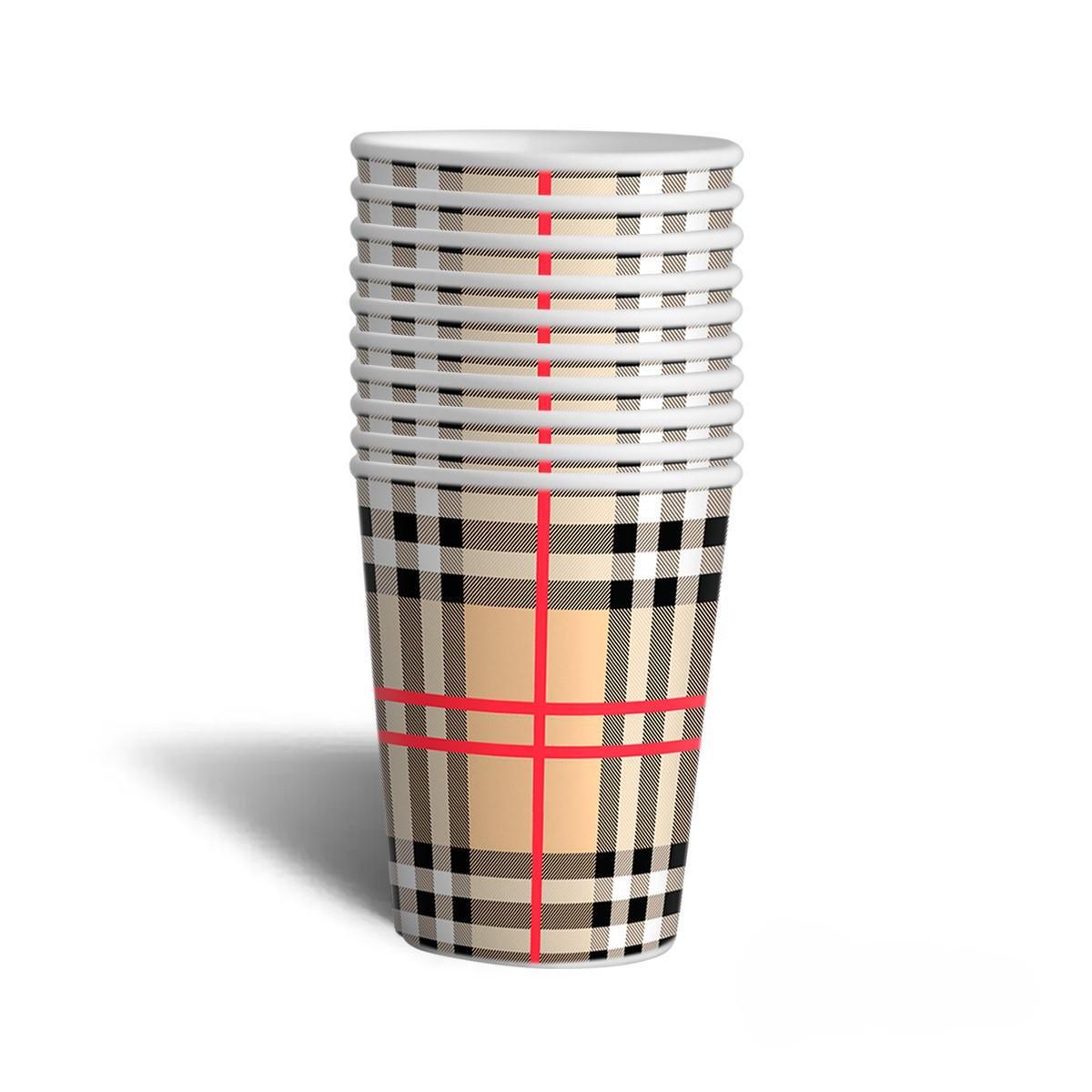 Бумажный стакан Система 98 175 мл в клетку d70 мм 50 шт. (0139)