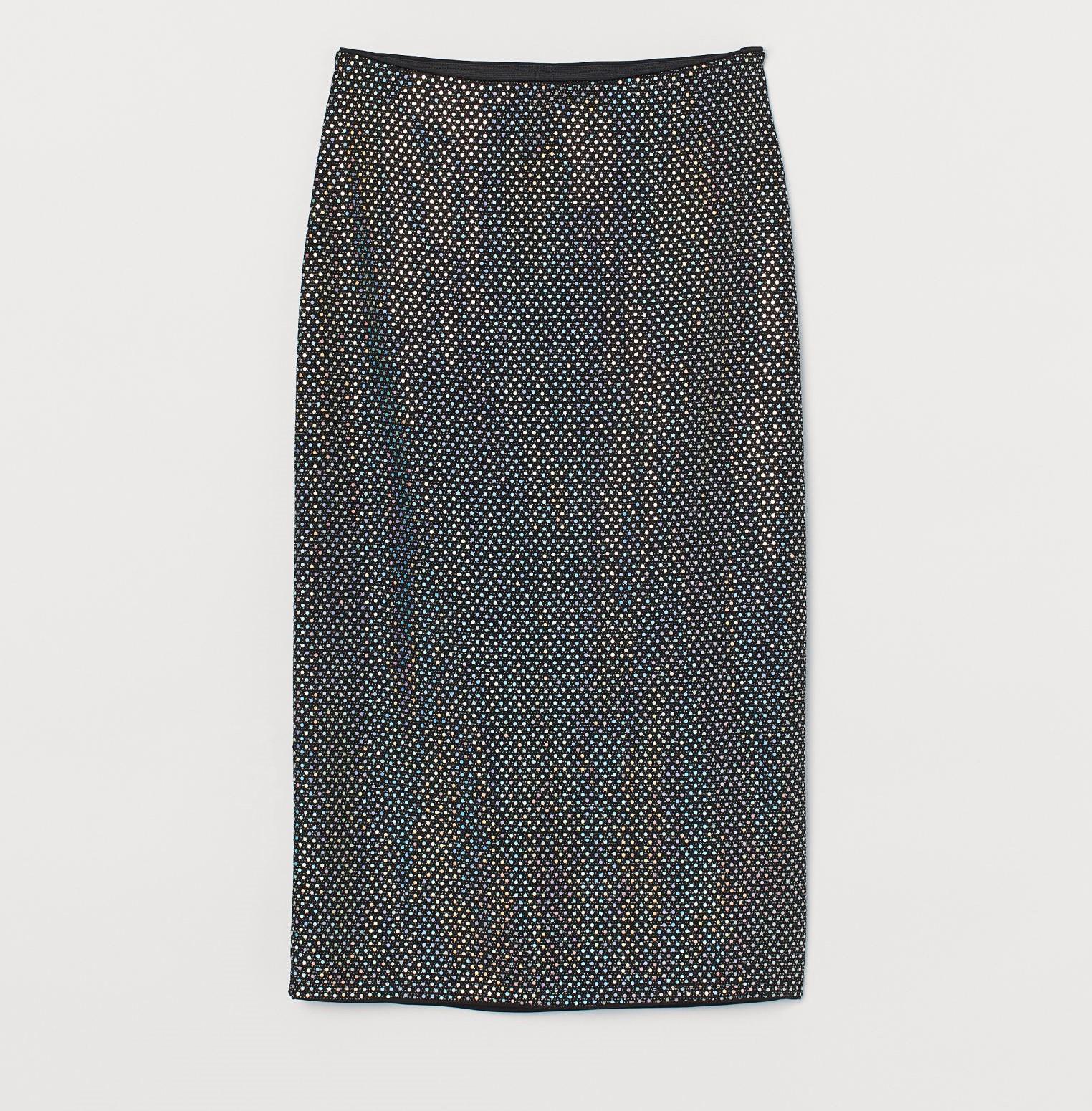 Юбка с пайетками S Черный (852162sm)